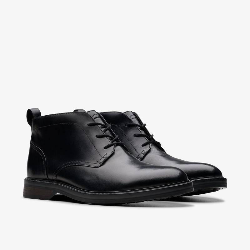 Clarks Aldwin Chukka μαυρα | CLKS-84546