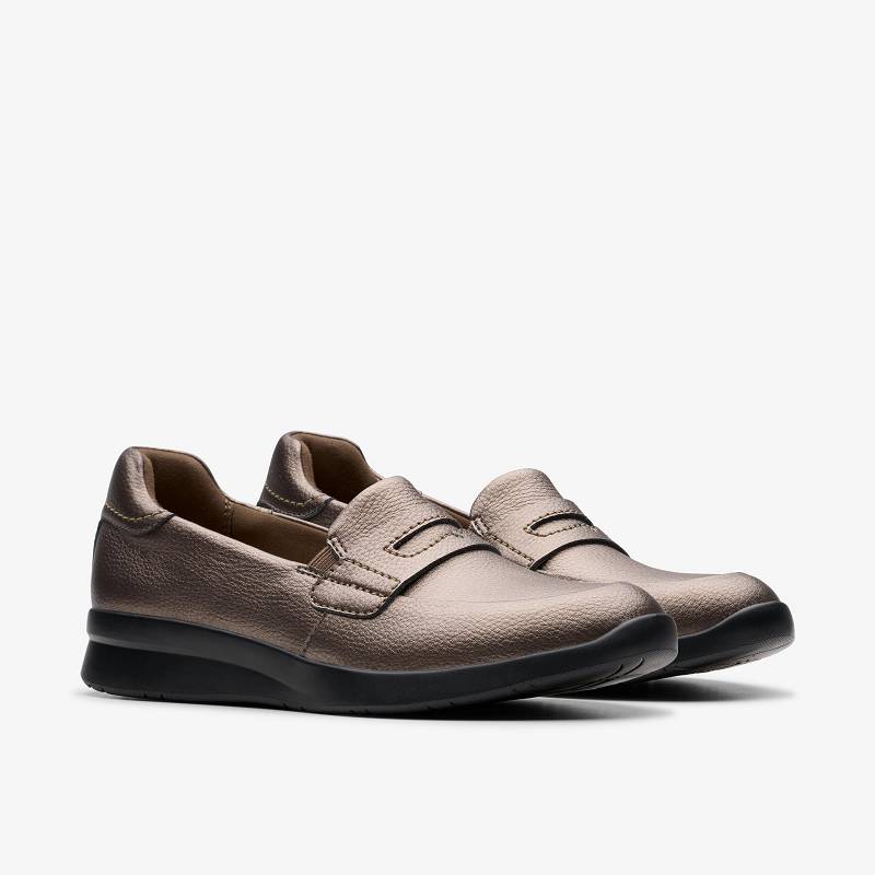 Clarks Ellowyn Penny καφε μεταλλικός | CLKS-85009
