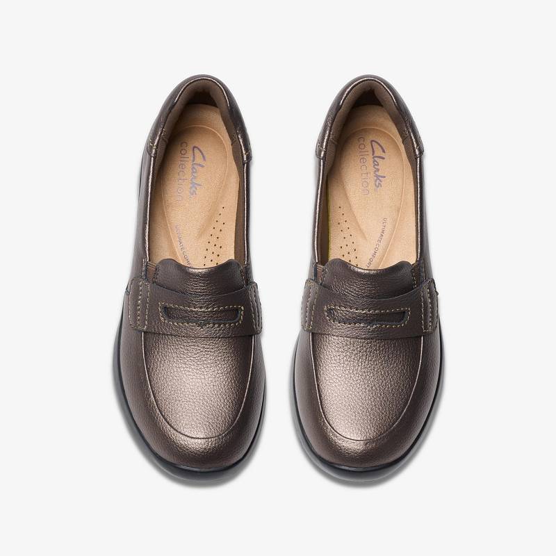 Clarks Ellowyn Penny καφε μεταλλικός | CLKS-85009