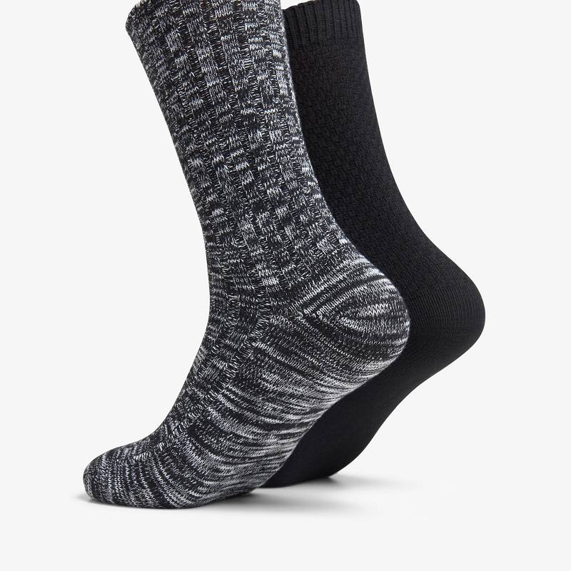 Clarks Marled Crew Sock μαυρα | CLKS-84171