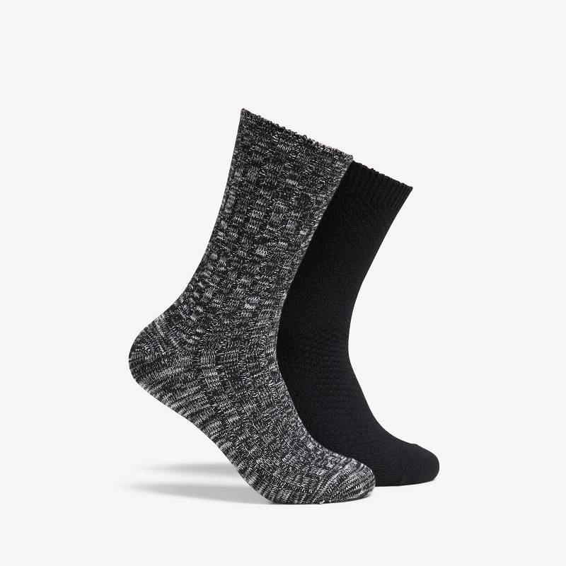 Clarks Marled Crew Sock μαυρα | CLKS-84171