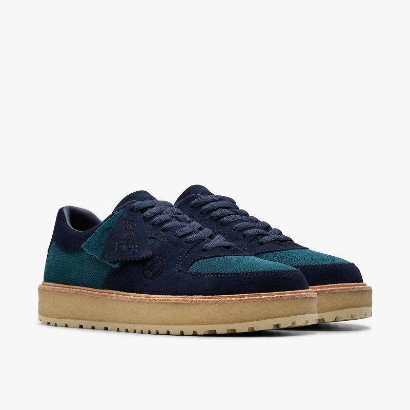 Clarks Sandford 2 X Ronnie Fieg Blue Multicolor μπλε | CLKS-84256