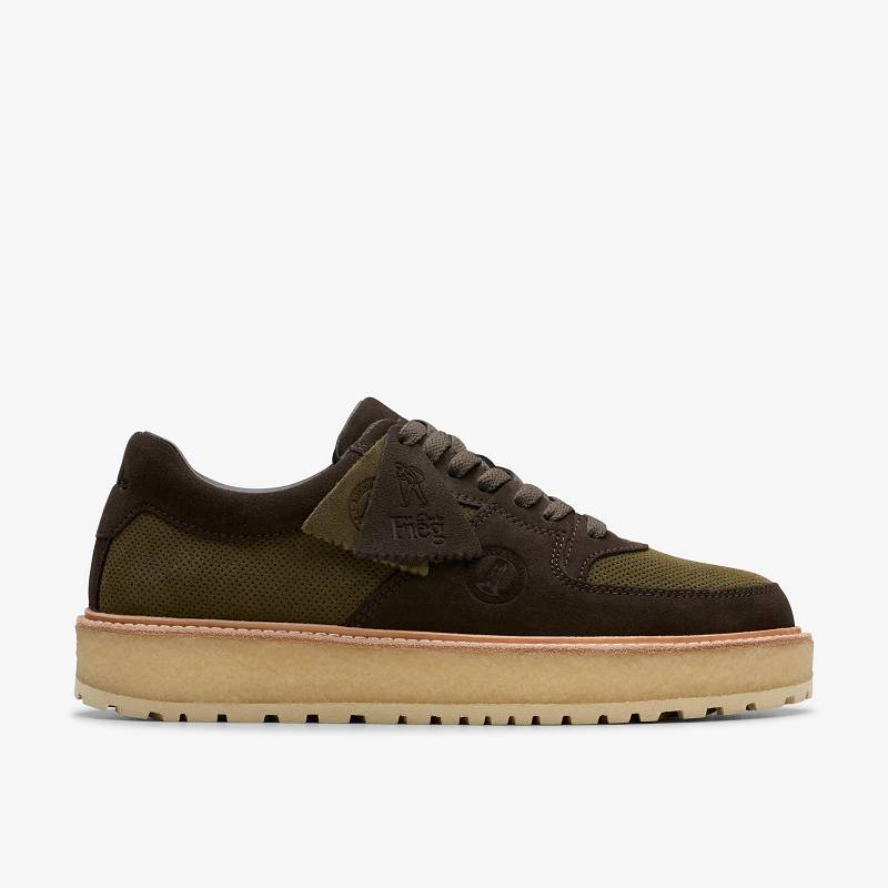 Clarks Sandford 2 X Ronnie Fieg Dark Olive Combination σκούρο Ελιά | CLKS-84257