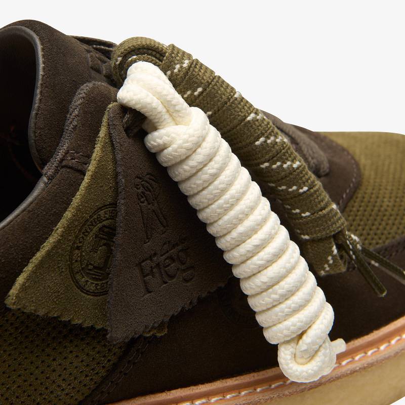 Clarks Sandford 2 X Ronnie Fieg Dark Olive Combination σκούρο Ελιά | CLKS-84257