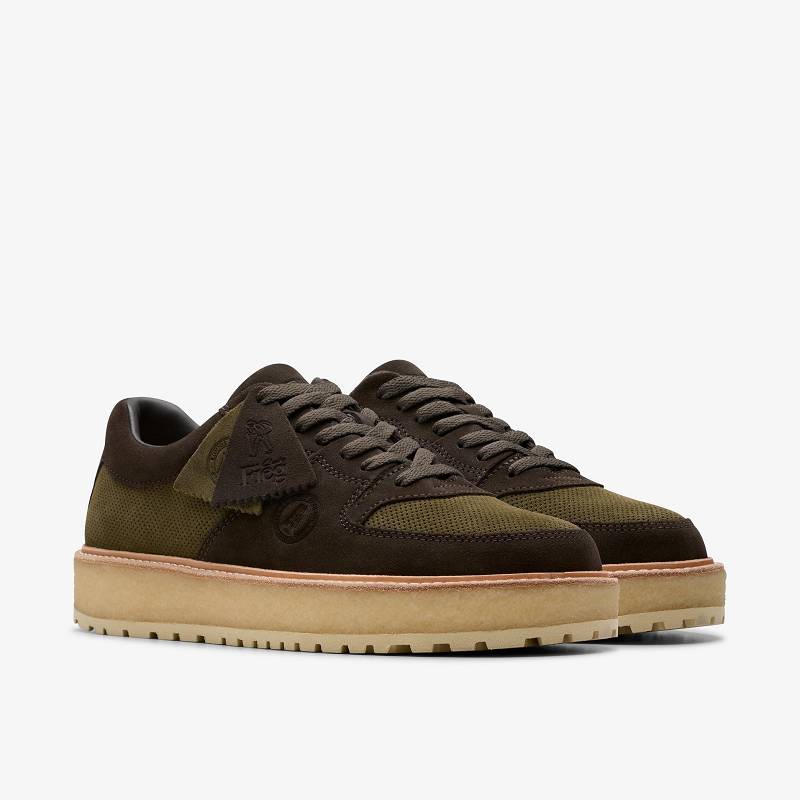Clarks Sandford 2 X Ronnie Fieg Dark Olive Combination σκούρο Ελιά | CLKS-84257